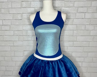 Stitch alien hawaiian Inspired Running Costume tank top/skirt