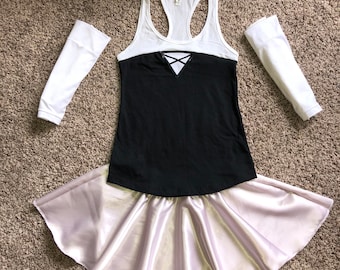 Briar Rose Inspired Running Costume skirt/Costume/Outfit with Tank top