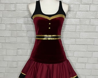 Tower Hotel BELL HOP costume/running outfit Racerback tank and 2-layer skirt