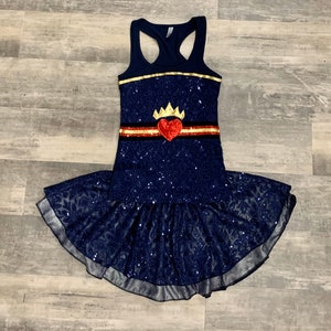 Evie Decendants Villain inspired running circle skirt/costume