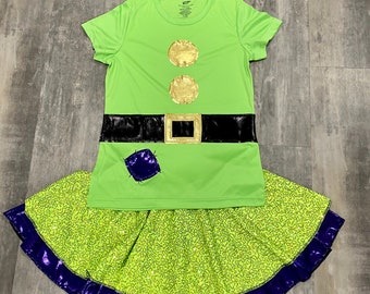 Dopey Running Complete Outfit /Skirt/Performance Top / Costume Halloween