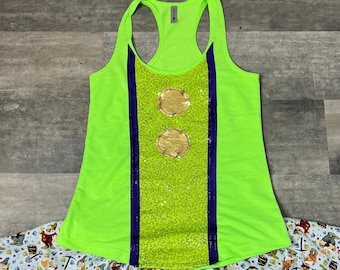 Sequin Dopey Running Performance Top ONLY / Costume Halloween