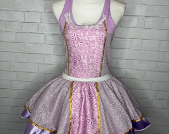 Bling Rapunzel Inspired Running Complete Outfit / skirt / Costume Halloween Pink/Purple