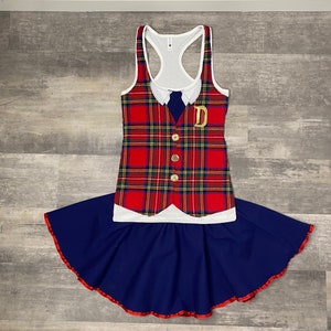 Diz VIP guest relations Plaid costume/running outfit Tank And skirt