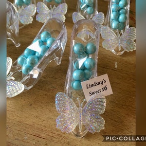 12 pc CINDERELLA SHOE FAVOR, Cinderella Sweet 16, Cinderella 1st Birthday, Cinderella Bridal Shower, Cinderella Decoration, Cinderella Favor