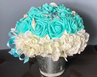 SEASHORE WEDDING CENTERPIECE, Beach Wedding Decor, Beach Wedding Centerpiece, Beach Party Centerpiece, Beach Theme Home Decor, Seashell