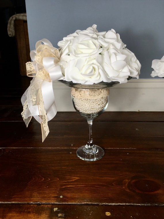 PEARL PEDESTAL CENTERPIECE, Blush and White Centerpiece, Pedestal Centerpiece, White Centerpiece Wedding Centerpiece Anniversary Centerpiece