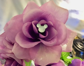 Hidden Mickey Bouquet Pins, Fairytale Wedding Bouquets, Disney Wedding Bouquet, Mickey Floral Pins, Fairytale Flowers, Disney Flower Pins