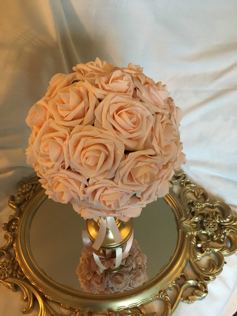 PINK BLUSH Flower Ball Pink Blush Kissing Ball Blush Pomander Etsy
