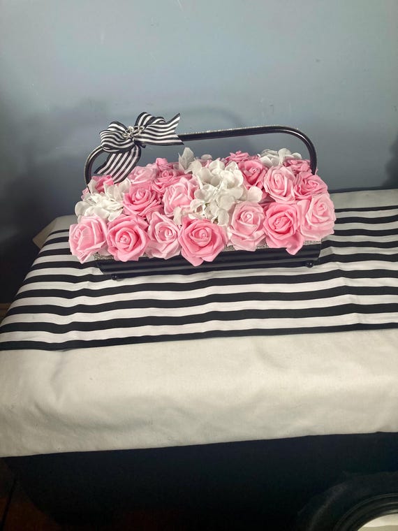 PINK AND BLACK Centerpiece, Bling Pink Centerpiece,Pink Table Centerpiece, Paris Party Decor, Paris Birthday Centerpiece, Glam Table Decor