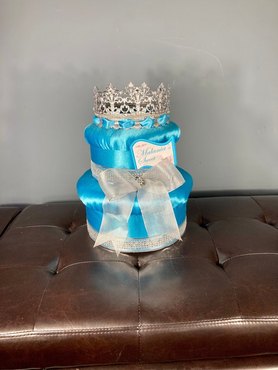 CROWN CENTERPIECE, Cinderella Birthday Centerpiece, Princess 1st Birthday, Robin Egg Blue Centerpiece, Cinderella Wedding Centerpiece