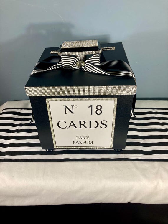 PERFUME ENVELOPE BOX, Envelope Box, Sweet 16 Card Box, 50th Birthday Card Box, Perfume Gift Box, Perfume Lovers, Perfume Centerpiece, Box
