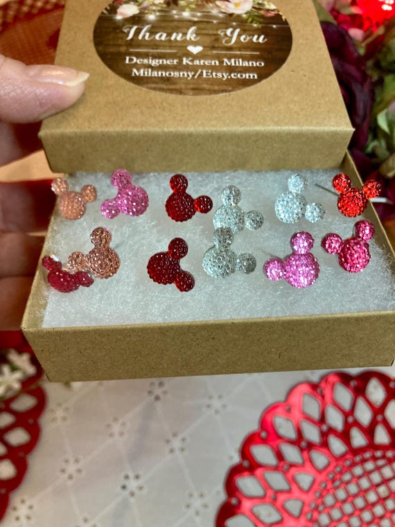 MICKEY FLOWER PIN, Fairy tale Wedding Bouquet, Valentine Flower Pick, Mickey Valentine, Valentine Rose Pin, Disney Wedding, Mouse Ears, Pins