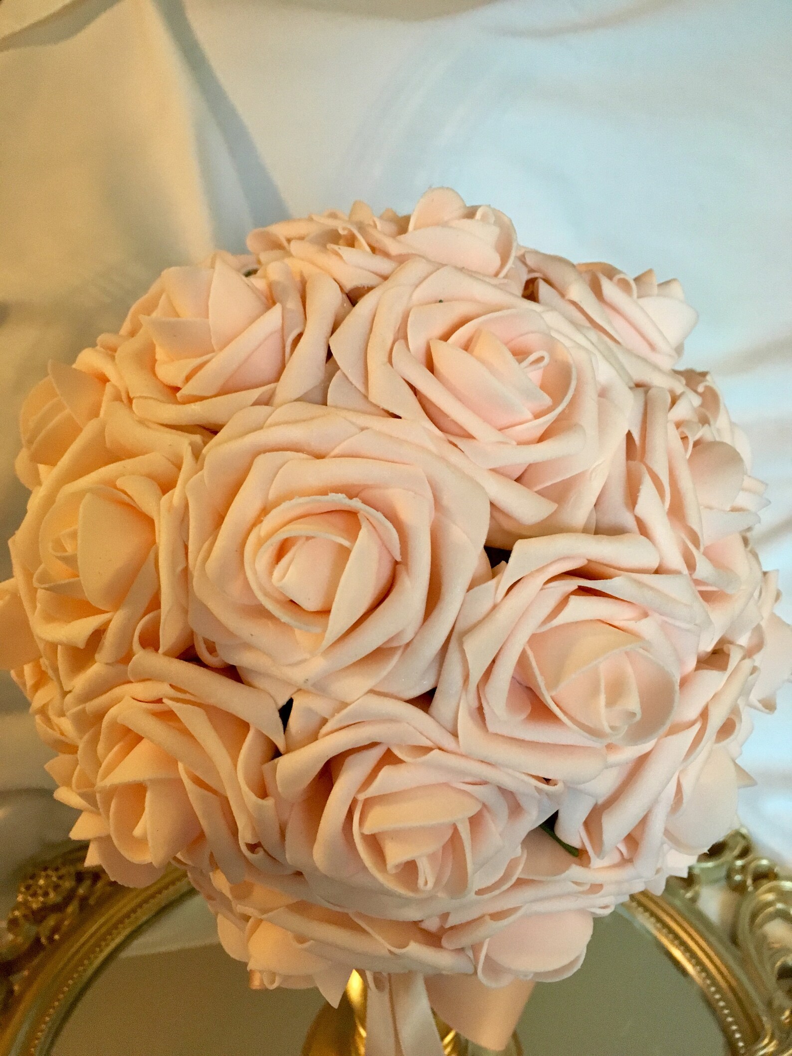 PINK BLUSH Flower Ball Pink Blush Kissing Ball Blush Pomander Etsy