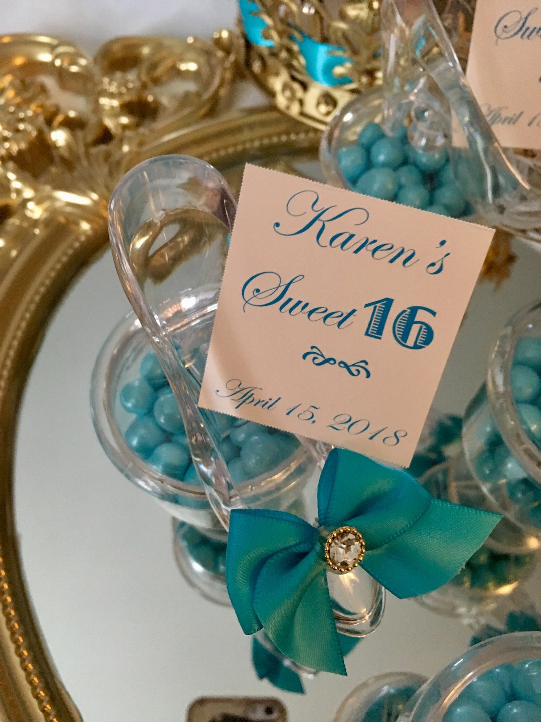 12pc CINDERELLA SHOE FAVOR, Cinderella Sweet 16, Cinderella