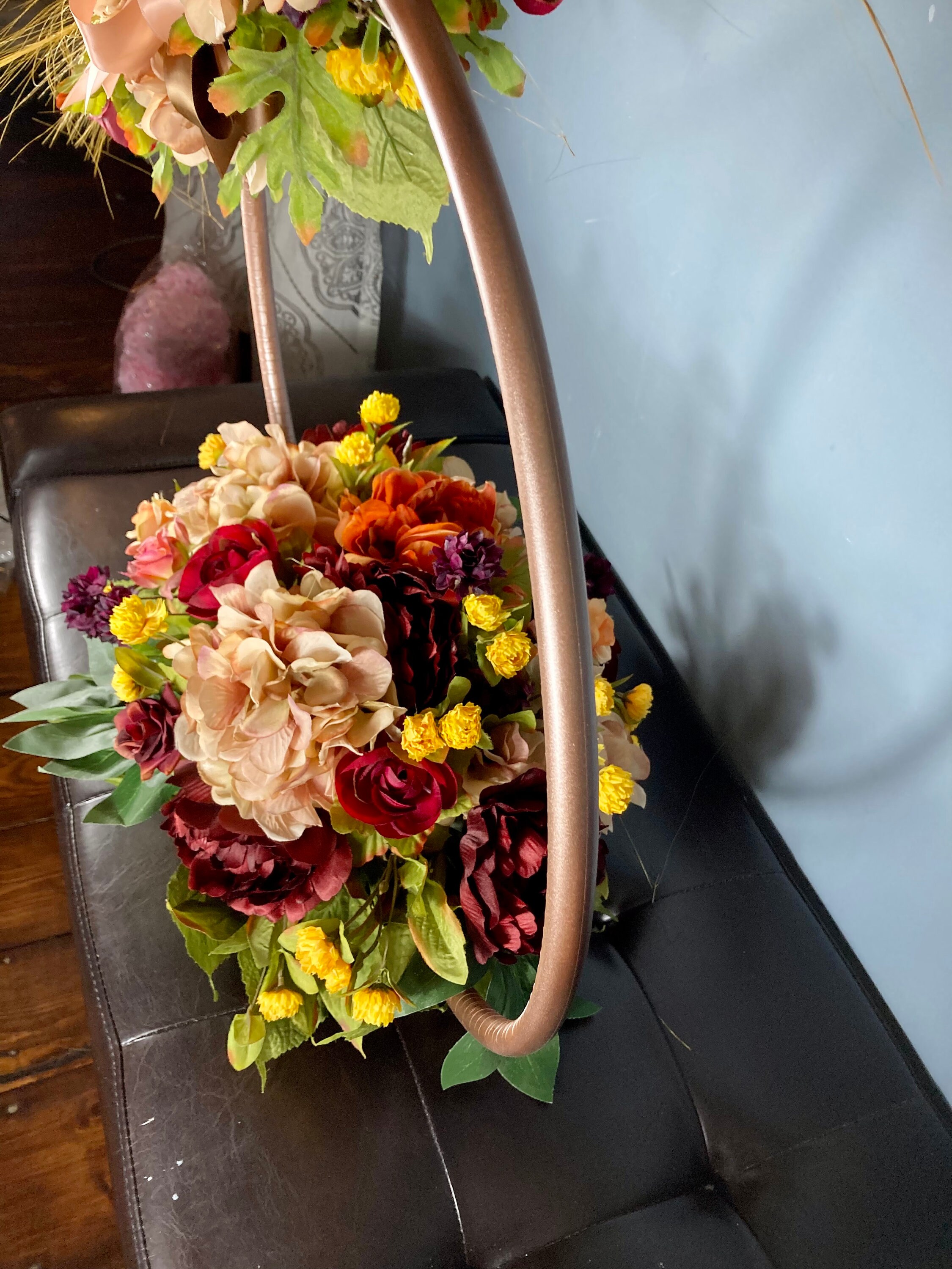 HOOP CENTERPIECE, Round Arch Centerpiece, Hoop Wedding Centerpiece