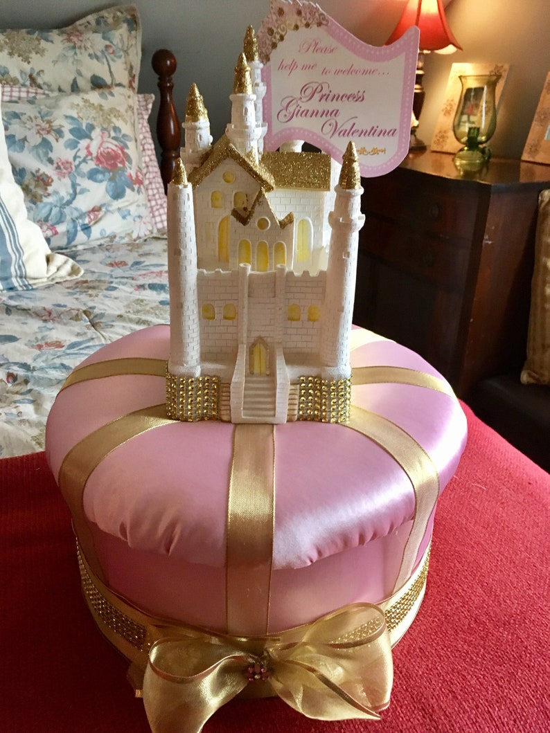 Baby Shower Centerpiece CINDERELLA CASTLE CENTERPIECE Crown Decoration Princess Birthday Party Sweet 16 Centerpiece Cinderella Wedding