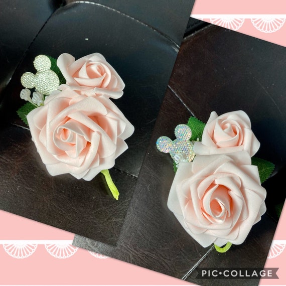 FAIRYTALE CORSAGES, Fairytale Boutonniere, Mickey Boutonniere, Mickey Kids Boutonniere, Mickey Kids Corsage, Minnie Corsage,  Fairytale