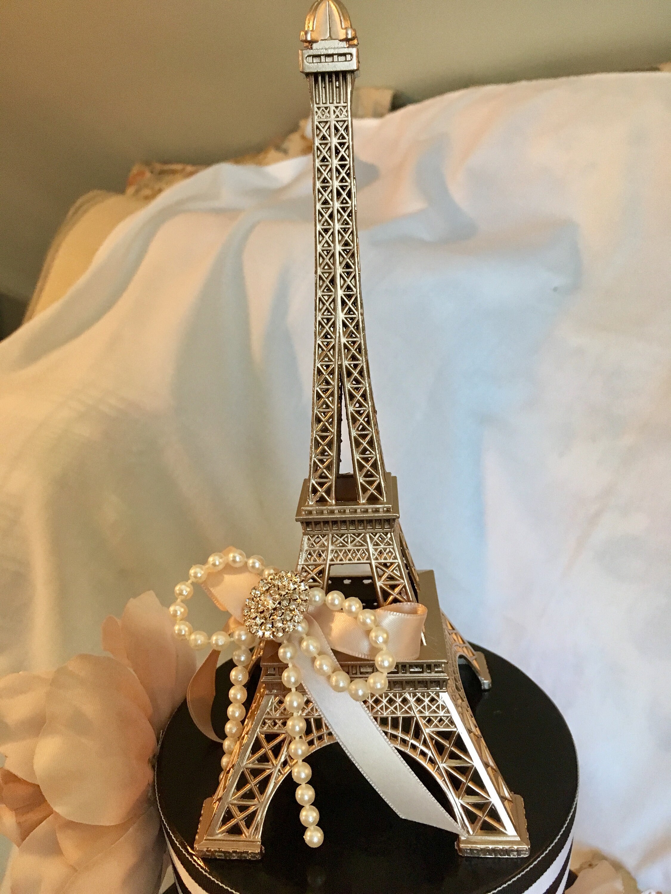 GLITTER LED LIGHT Eiffel Tower Parisians Theme Decor Paris Wedding French  Centerpiece Sparkling Silver Gold or Rose Gold 