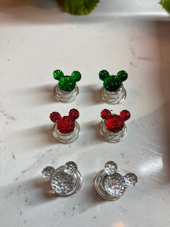 SPARKLE HAIR PINS, Twist in Hair Jewels, Mickey Hair Charms, Fairy tale Hair, Crystal Hair Accessories, Disney Bridal Hair, Mickey Hair Pins