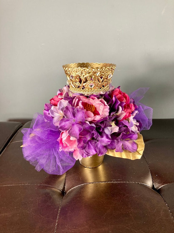 GOLD CROWN Centerpiece. QUINCEANERA Centerpiece. Sweet 16 Centerpiece. Tiara  Birthday Party. Princess Birthday. Bridal Shower. Pick Color 