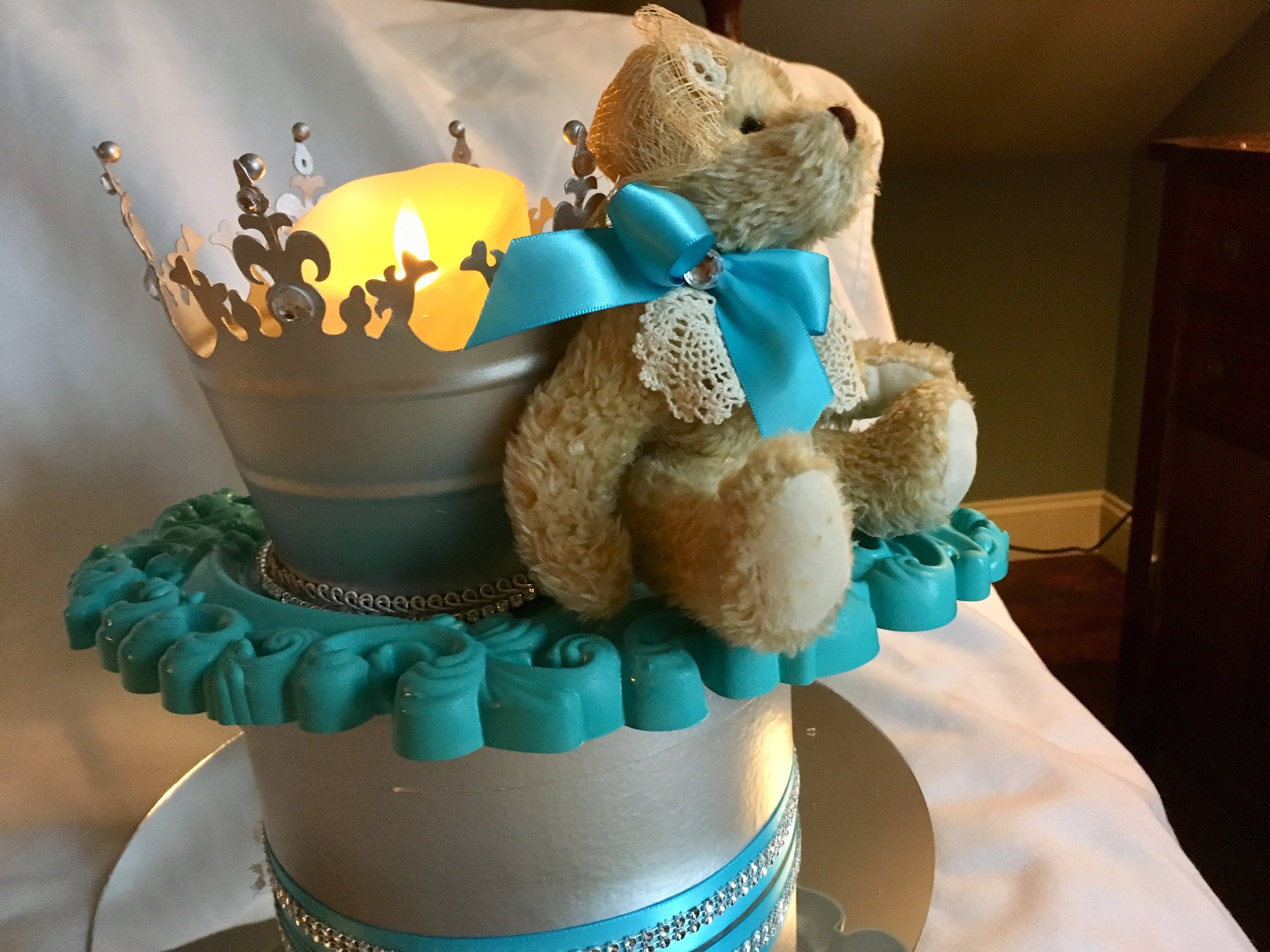 Teddy Bear Centerpiece Baby Shower Centerpiece Boy Baby Shower Decoration Royal Shower Centerpiece Little Prince Birthday Crown Decor,Things You Need For A House Party
