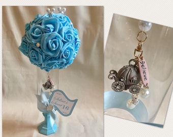 CINDERELLA CENTERPIECE, Cinderella Sweet 16, Disney Wedding Centerpiece, Fairytale Wedding, Communion Centerpiece, Cinderella 1st Birthday