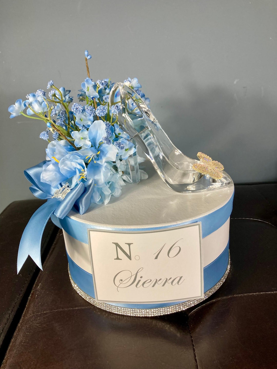 CINDERELLA SHOE CENTERPIECE, Cinderella Wedding Centerpiece