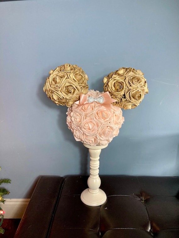 MICKEY FLOWER HEAD, Fairytale Wedding, Mickey Centerpiece, Minnie Centerpiece, Fairytale Wedding Centerpiece, Fairytale Decor, Sweet 16