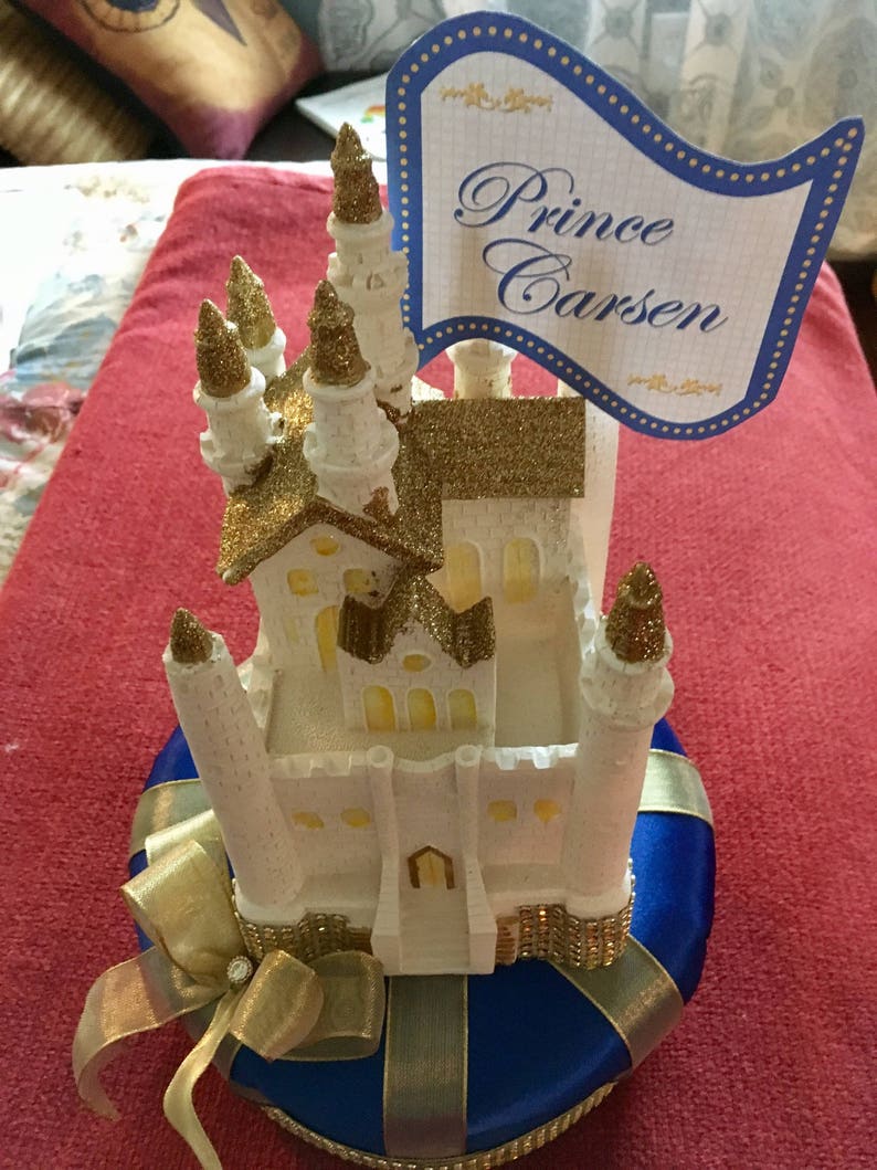 Baby Shower Centerpiece CINDERELLA CASTLE CENTERPIECE Crown Decoration Princess Birthday Party Sweet 16 Centerpiece Cinderella Wedding