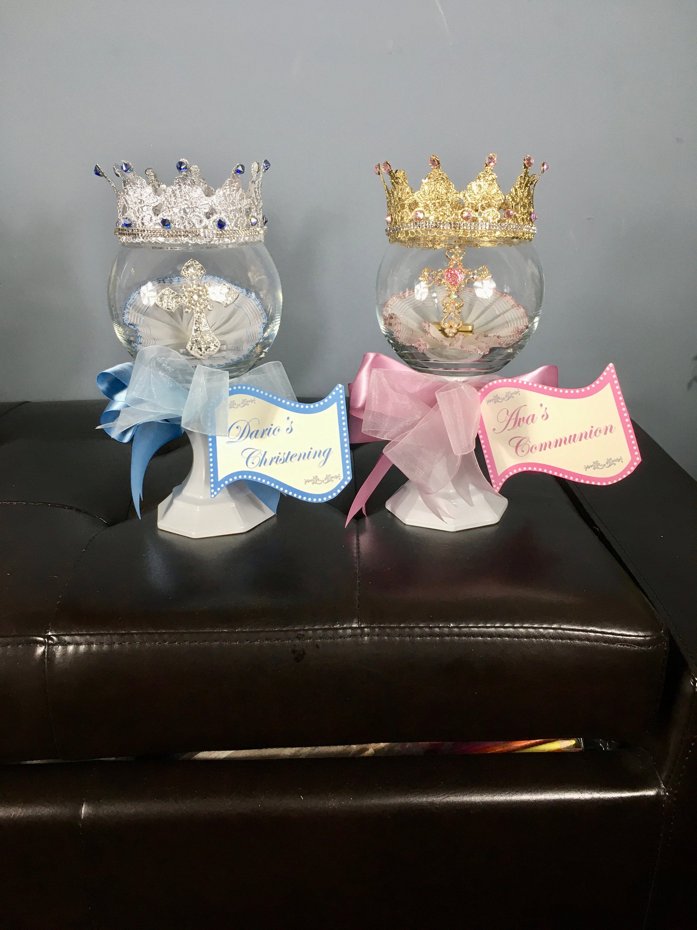 Girl COMMUNION CENTERPIECE, Baby Girl Christening Centerpiece, Baby