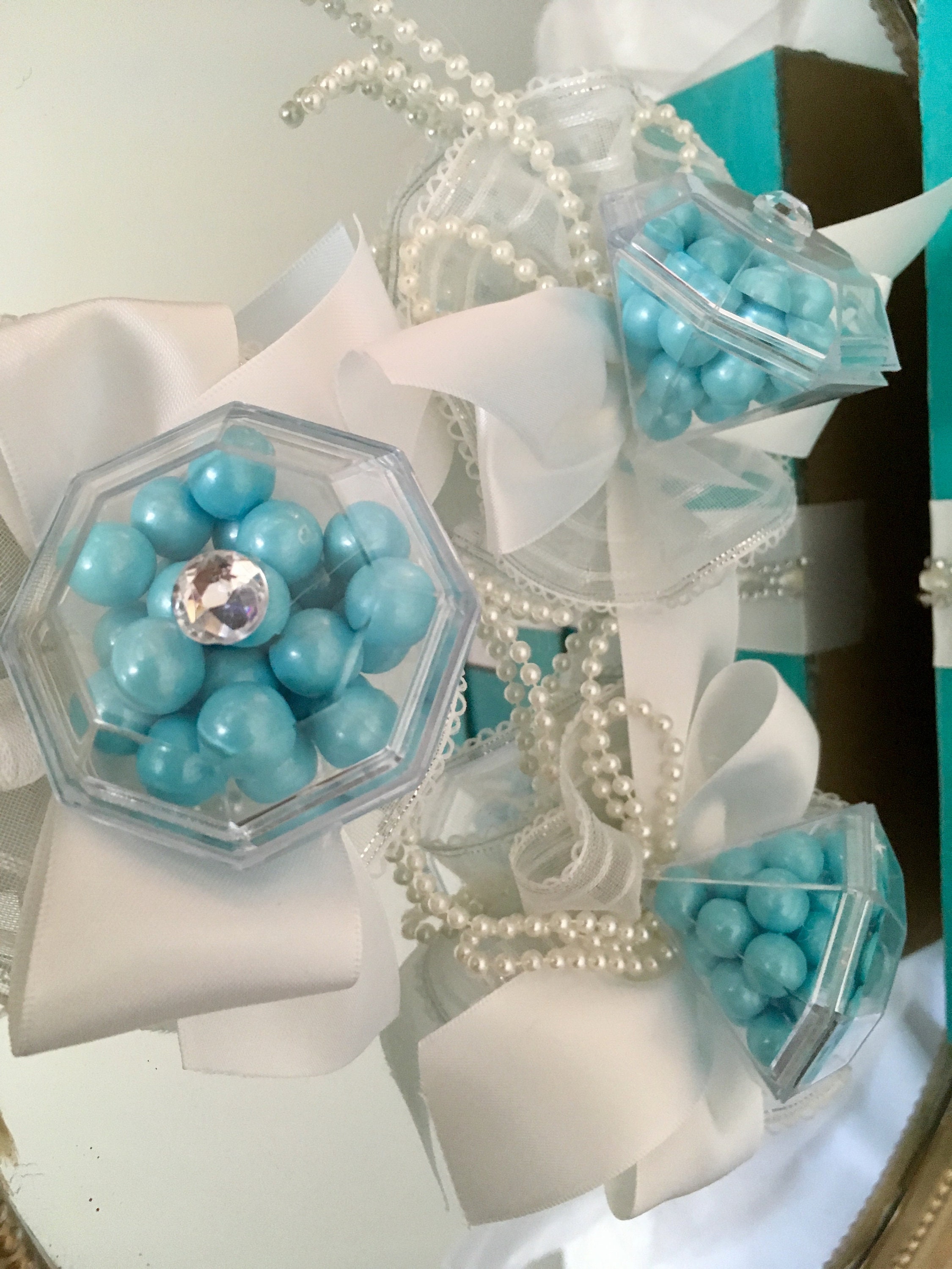 Set Of 12 Tiffany Bridal Shower Favors Tiffany Baby Shower Etsy