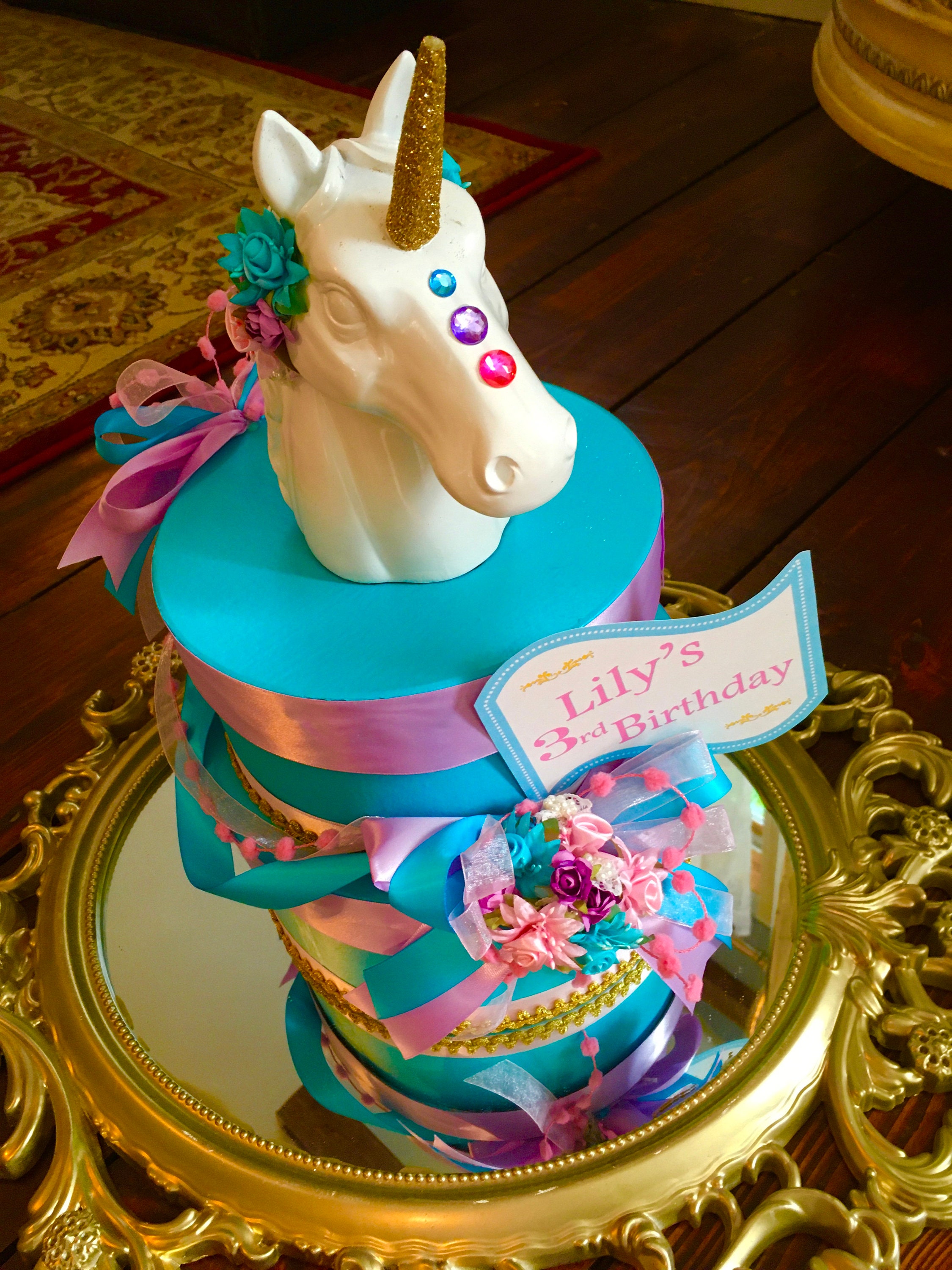 Unicorn birthday party decor, Unicorn 1st birthday centerpiece, Unicorn