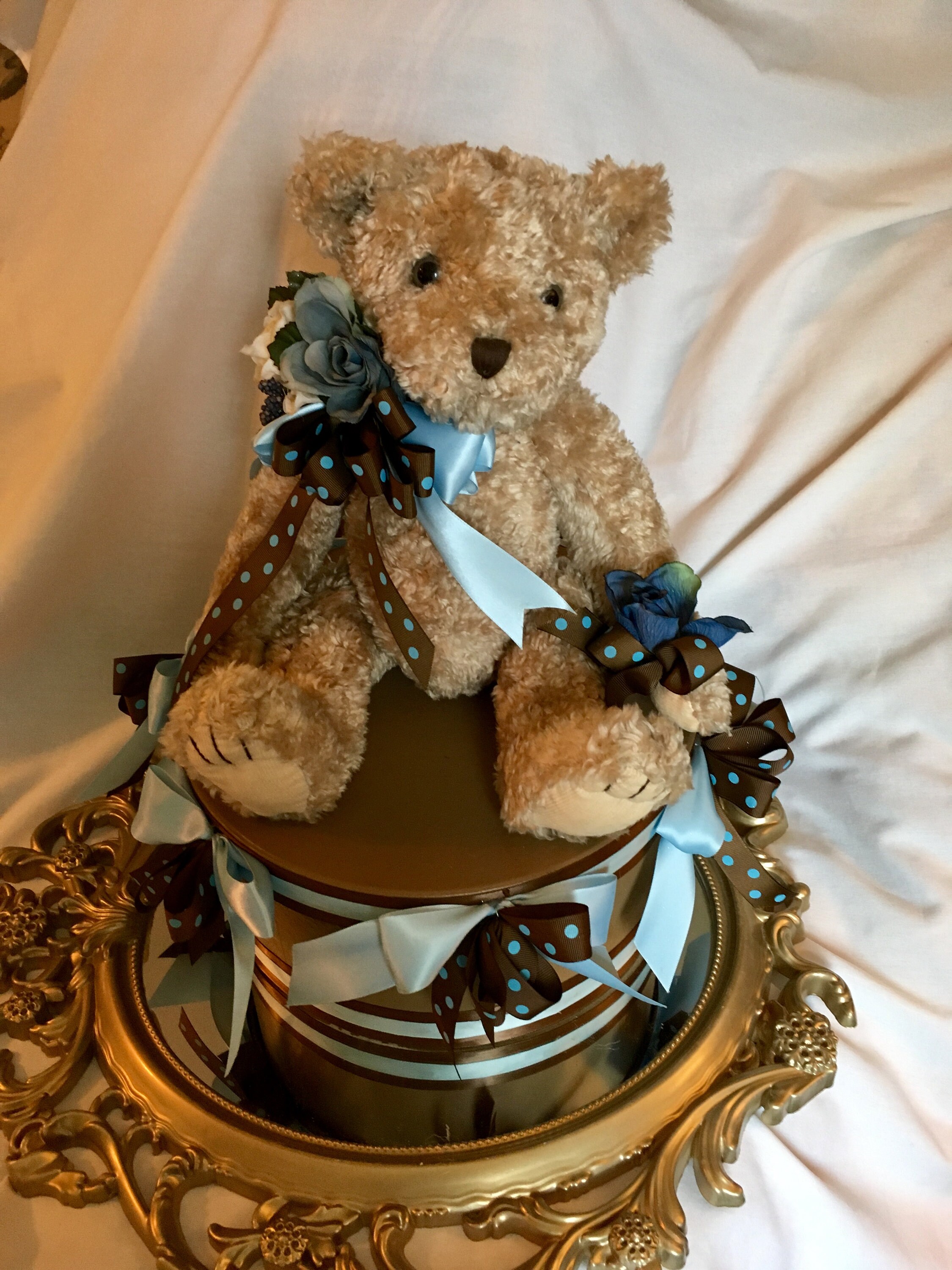 TEDDY BEAR CENTERPIECE, Baby Shower Centerpiece, 1st Birthday Centerpiece, Baby Shower Gift ...