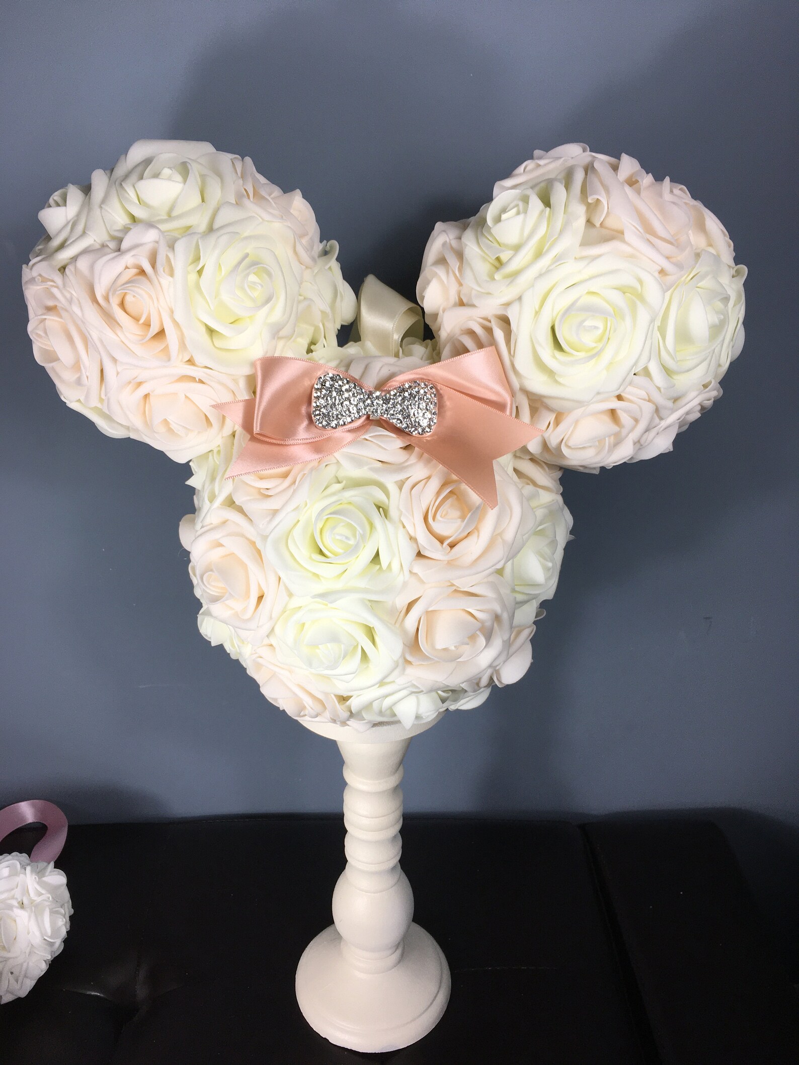 MICKEY Flower Ball Mickey Wedding Centerpiece Minnie Kissing Etsy