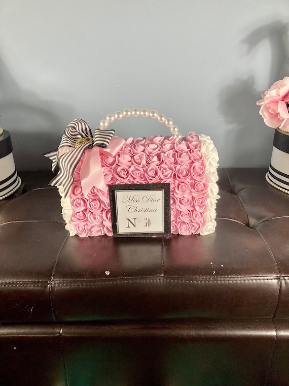 LARGE PURSE CENTERPIECE, Paris Lovers Centerpiece, Bridal Shower Centerpiece, 50th Birthday Centerpiece, Sweet 16 Centerpiece, Paris Theme