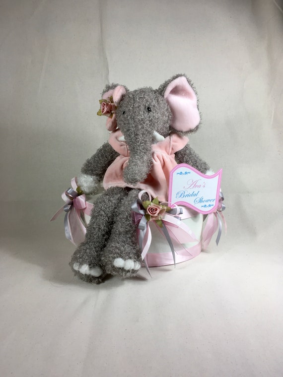 ELEPHANT CENTERPIECE, Baby Girl Shower Centerpiece, Baby Girl Room Decor, Elephant Room Decor, Pink Elephant Room Decor, Baby Room Decor