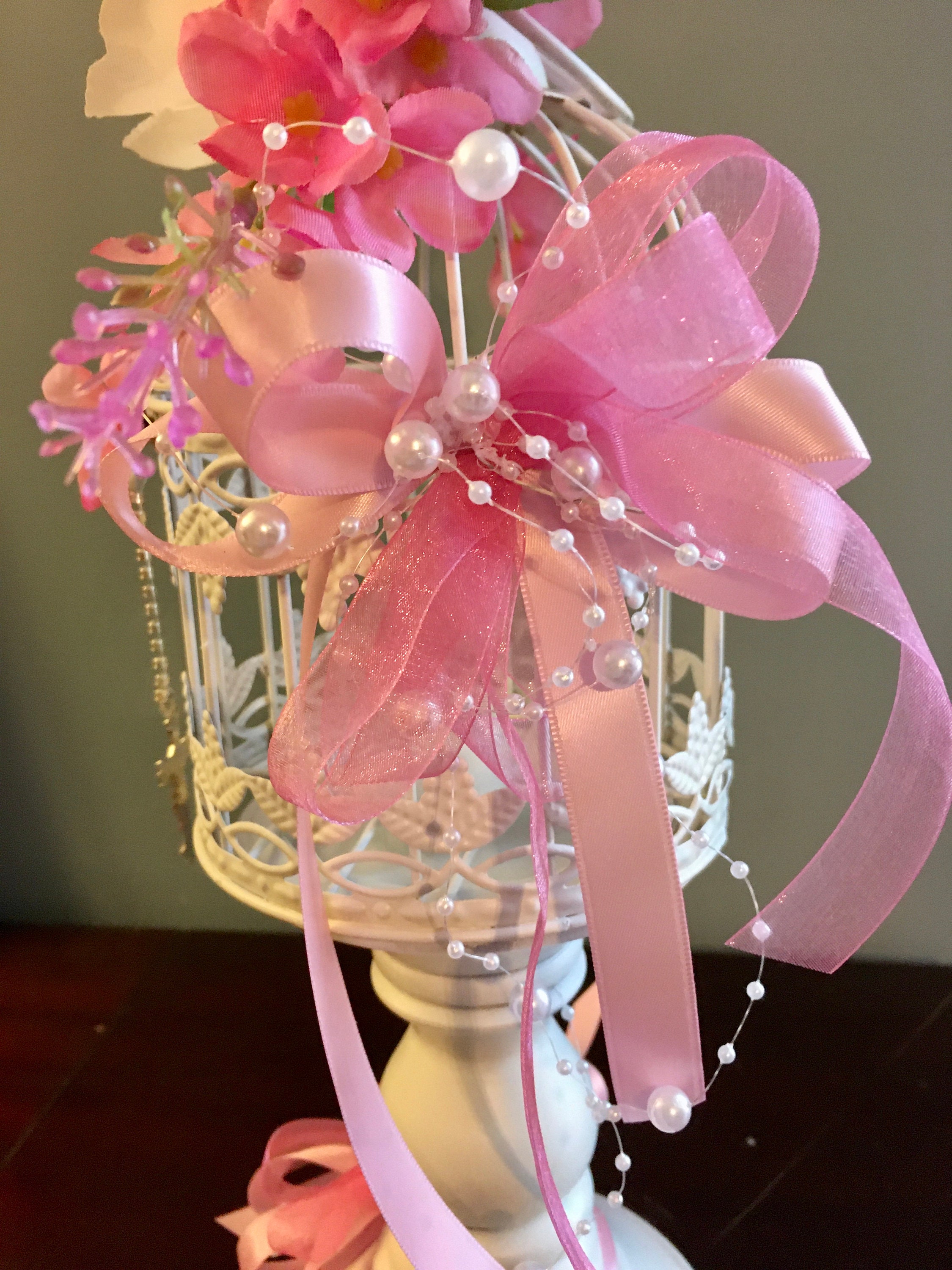 BIRDCAGE CENTERPIECE, Communion Centerpiece for Girl, Communion