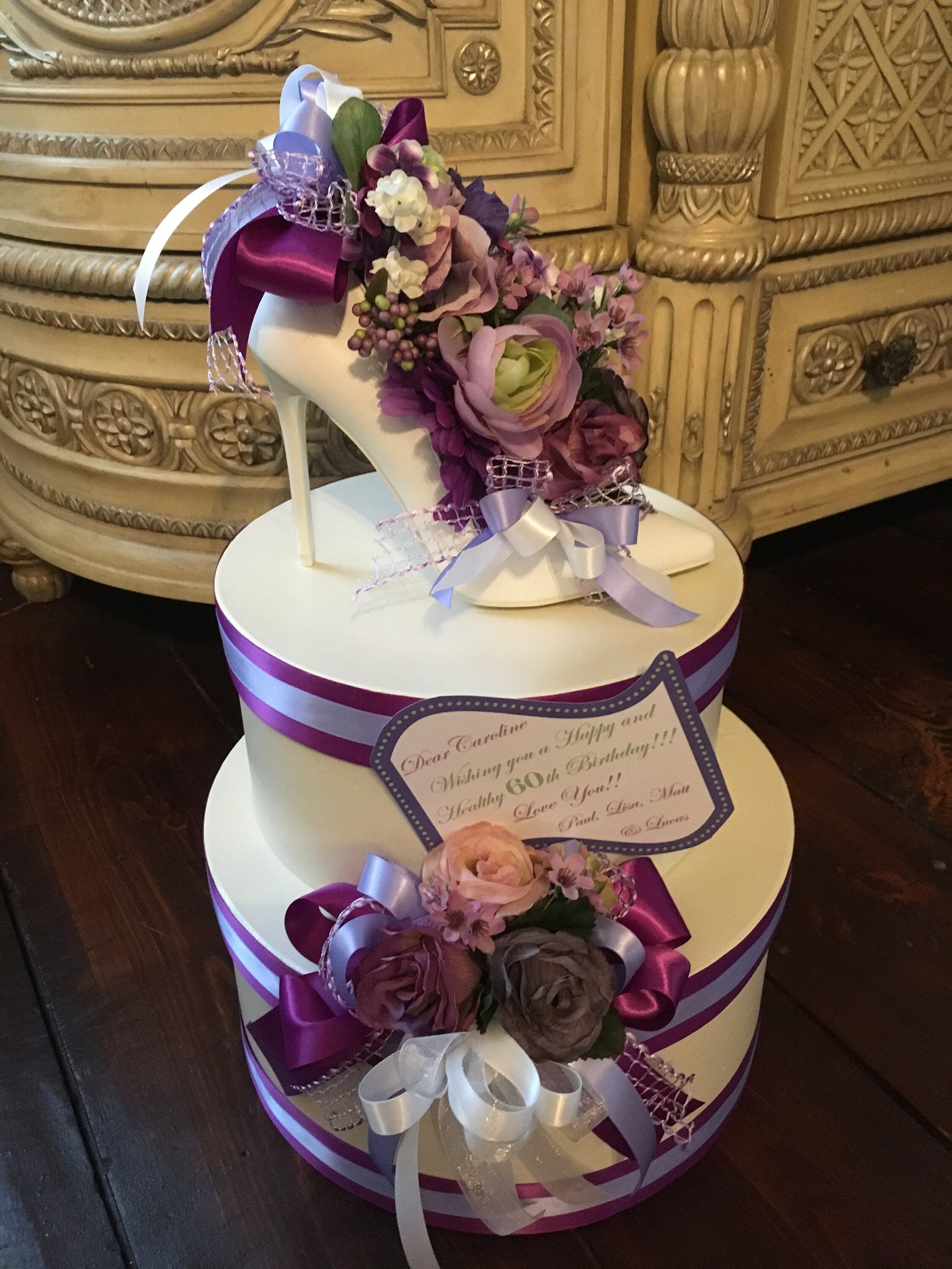 high heel shoe centerpiece, high heal shoe decoration ...