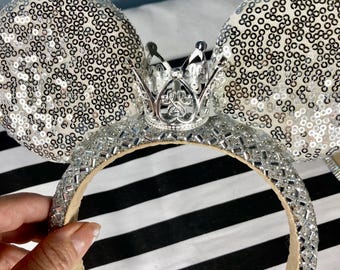 Disney Inspired Headband, Clear Rhinestones, Hidden Mickeys  display picture 3