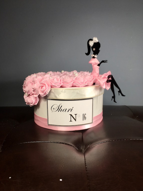 GIRLY SILHOUETTE, Sweet Sixteen Decor, 50th Birthday Decor, Glam Girl Party, Paris Birthday Decor, Paris Party, Fashion Party Decor, Pink