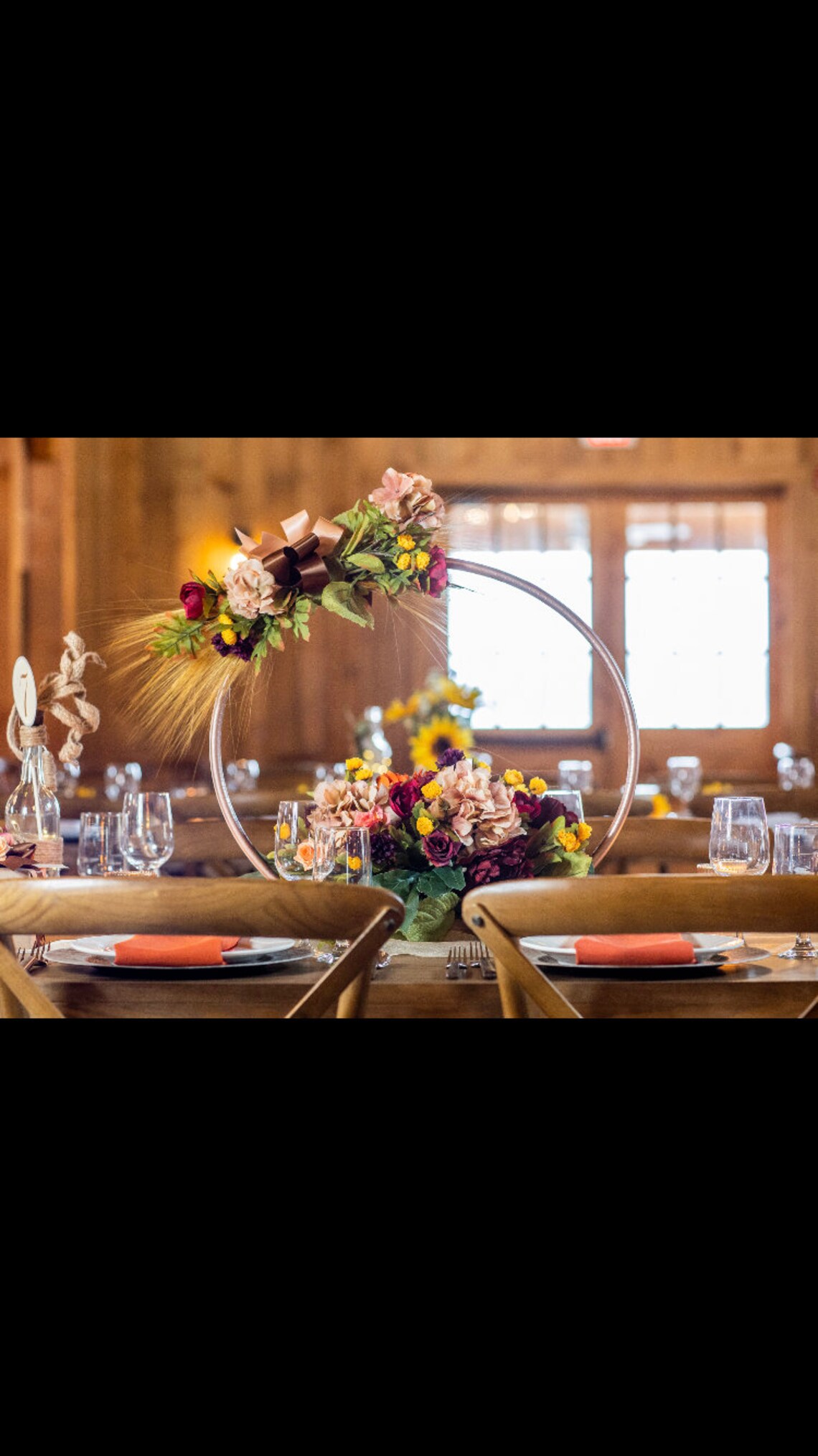 HOOP CENTERPIECE Round Arch Centerpiece Hoop Wedding Etsy