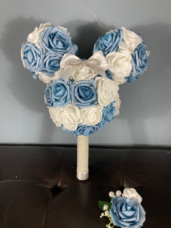 MICKEY BOUQUET With Handle, Fairytale Wedding Bouquet, Bridesmaid 