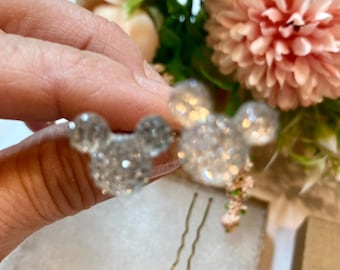 DISNEY HAIR PIN, Mickey Hair Pin, Cinderella Wedding Hair Accessories, Mickey Hair Accessory, Disney Hair Accessory, Disney Wedding Hair Pin