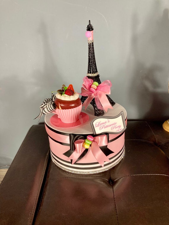 PATISSERIE CENTERPIECE, Patisserie Birthday, Paris Birthday Centerpiece, Paris Bridal Tea Party, Pink Patisserie Party, Paris Party Decor