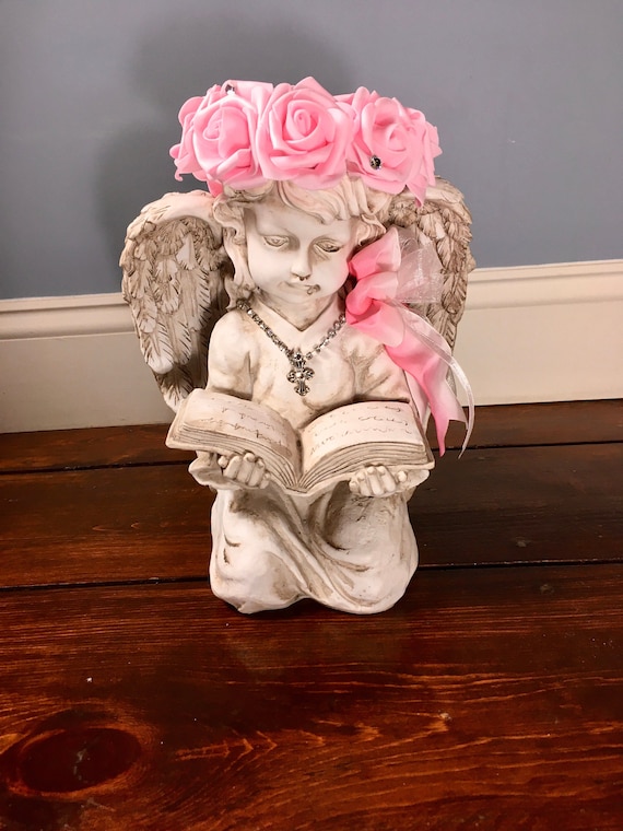 CHERUB HOME DECOR, Cherub Centerpiece, Memory Dinner, Christening, Baptism, Religious Centerpiece, Baby Shower, Memorial Dinner, Angel decor