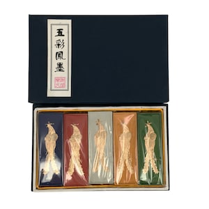 INKSTON Old Hu Kai Wen 五彩凤 Ensemble de 5 Couleurs Phénix Bâtons d’Encre