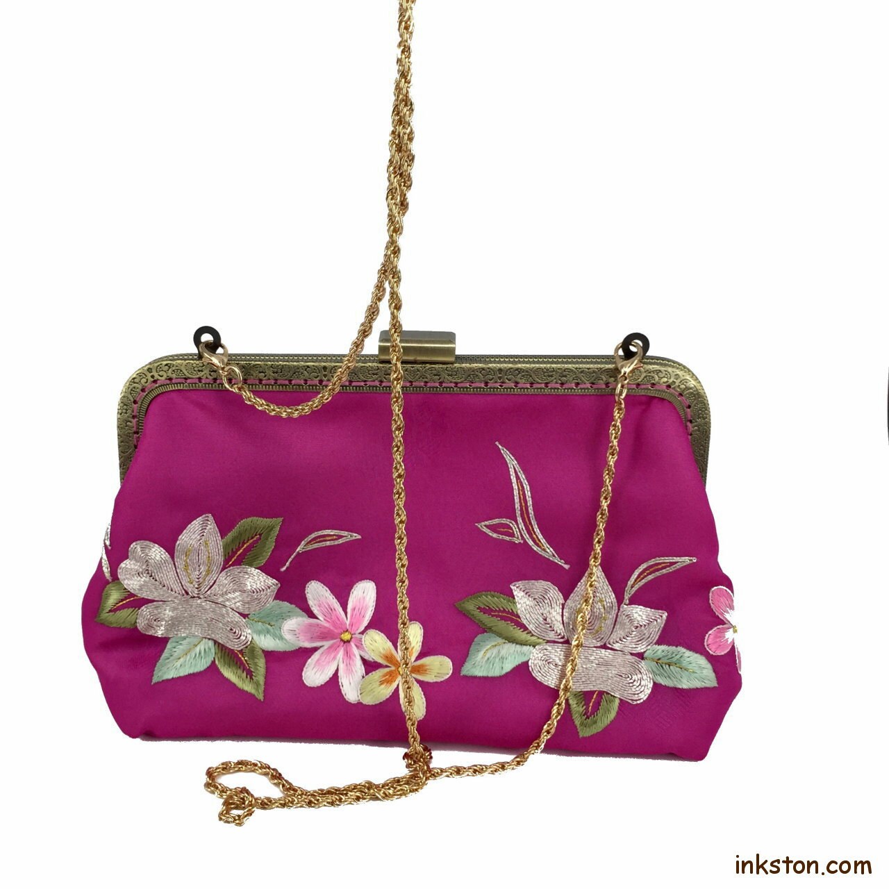 Silk Evening Bag Fuchsia/ Magenta Etsy