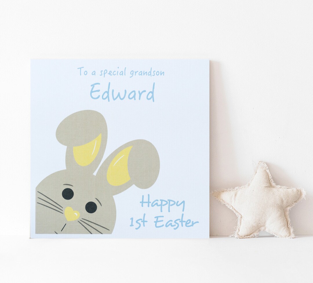 Baby's 1st Easter Card Personalised Cute First Easter - Etsy