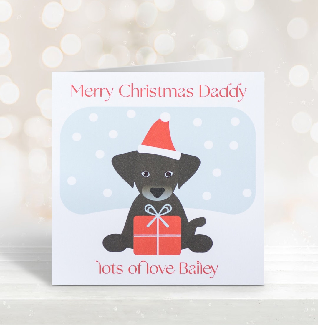 Dog Christmas Card From the Dog Personalised for Dog Dad Etsy UK